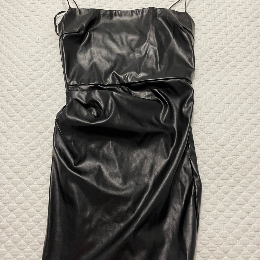 Windsor black leather dress